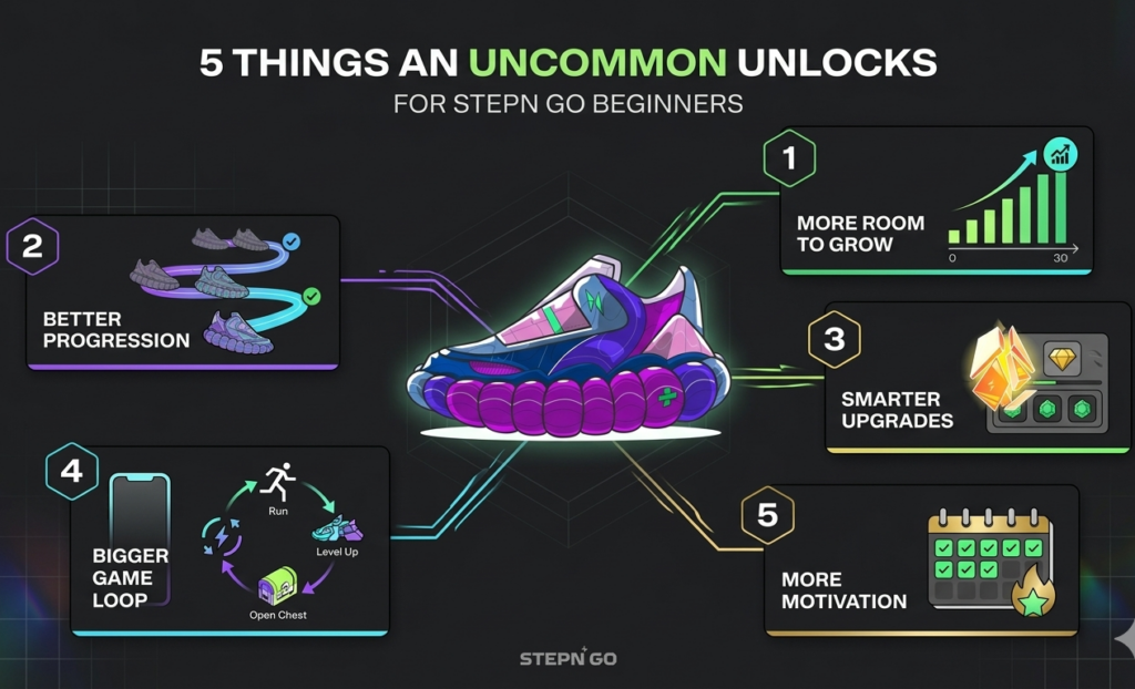 Five benefits of starting with an Uncommon sneaker in STEPN GO